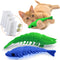 Ronton Catnip Toy - Durable Hard Rubber Cat Dental Care Interactive Toothbrush Chew Toy (2 Pack)