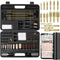 iunio Universal Gun Cleaning Kit with Mat and Case, Full Brass Jags, Rods and Adapters for All Guns