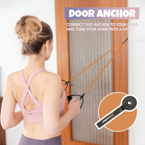 RitFit Single Resistance Exercise Band with Comfortable Handles - Ideal for Strength Training and Muscle Toning