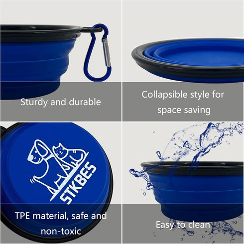 Collapsible Dog Bowl, 10 Pack, Portable and Reusable for Indoor and Outdoor Activities
