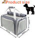 Texsens Pet Carrier - Soft-Sided Cat Carrier for Small/Medium/Large Cats & Puppies Up to 16 lbs, TSA Approved (Grey)