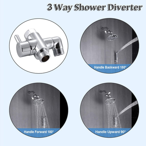 Dog Shower Attachment Metal, YDmeet Pet Shower Attachment for Fast Pet Bathing, Adjustable Sprayer, 8 ft Hose, Chrome