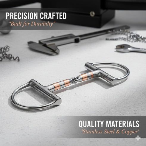 Stainless Steel Horse Bit - Roller Mouth Snaffle for Young Horses, Rustproof Non-Toxic Training Bit with Pacifier