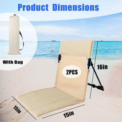 2PCS Foldable Seat for Poolside Chairs, Lightweight Portable Flip Chairs for Edge of Pool, Outdoor Camping, Picnic