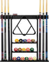 Pool Stick Holder, Solid Wood Cue Stick Holder for Billiard Room, Bar Room, Game Room (Black)