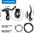 V-Type Bike Brake Set, Complete Universal Front and Rear MTB Brake, Includes Cables, Wrenches