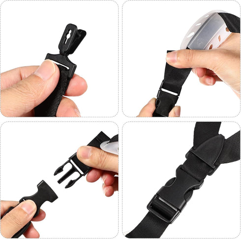 Veemoon 6pcs Adjustable Helmet Chin Replacement Strap, Padded Chin Strap, Universal Helmet Accessory Repair Kit