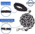 Chew Proof Chain Dog Leash, 5.5ft Heavy Duty Metal Lead with Soft Rope Handle for Medium Large Dogs