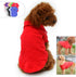 lovelonglong Basic Dog Polo Shirts – Premium Cotton T-Shirts for Large Medium Small Dogs, Red XS, Two-Button Collar