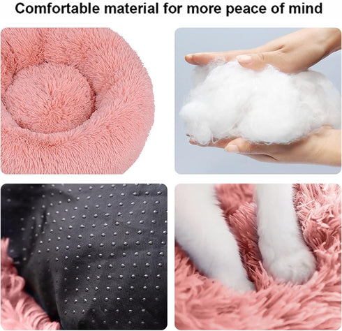 Nisrada Cat Beds for Indoor Cats, 20 Inch Dog Bed for Small Medium Large Dogs, Washable Round Pet Bed