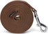 Strong Durable Nylon Dog Training Leash, 1 Inch Wide Traction Rope, 6 ft 10ft 15ft for Small Medium Dogs (Brown)