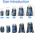 YDYJKI Waterproof Dry Bag Backpack, 2L/5L/10L/20L/30L Floating Roll Top Dry Compression Sack for Kayaking
