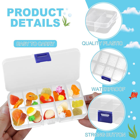 24Sets 24 24 Gone Fishing Birthday Party Favors Fishing Themed Candy Little Tackle Boxes with Red White Floater Go Fish