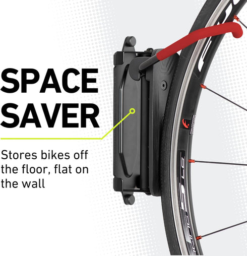 Vibrelli Swivel Bike Wall Mount, Vertical Bike Rack for Garage, Bike Hangers for MTB, Road, eBike, Storage Hooks for