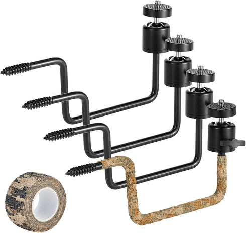 ALTIN Trail Camera Tree Mount, 4 Pack Tracking Bracket, Tree 1/4" x 20