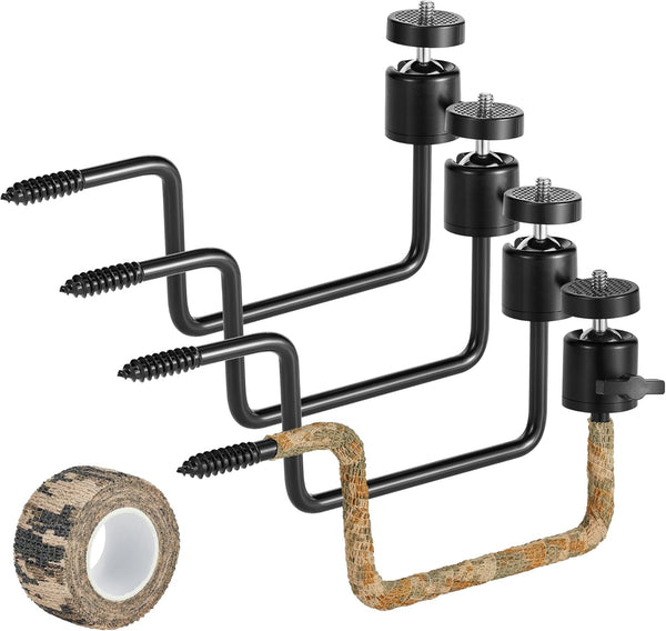 ALTIN Trail Camera Tree Mount, 4 Pack Tracking Bracket, Tree 1/4" x 20