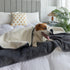 Waterproof Dog Blanket, Reversible 3-Layer Flannel and Sherpa Cover for Bed Couch Sofa, Grey (60"x80")