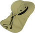Wide Brim Sun Hat for Men Women, Waterproof UPF50 Protection Fishing Hiking Safari Hat with Neck Flap