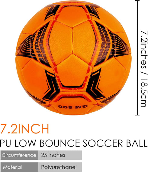 Linkidea Training Futsal Ball Size 4, Low Bounce Indoor Soccer Ball in Orange