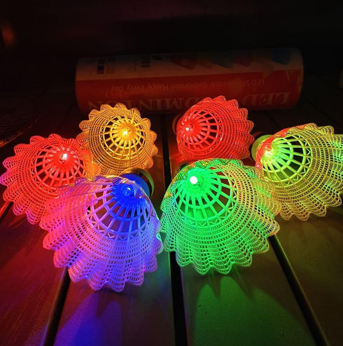 Leadge LED Shuttlecock Badminton Birdies, Shuttlecock Dark Night Nylon Glow Glow Birdies Lighting
