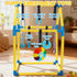 KAINUM 8 Puppy Play Gym with Hanging Toys, Dog Indoor Jungle Gym as Activities Center for Puppies, PVC Frame