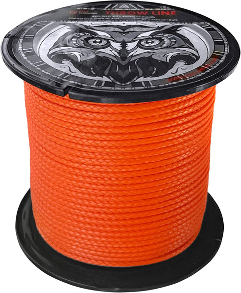 GM CLIMBING Throw Line 2.2mm 180Ft Roll Orange UHMWPE Cord, 1000LBS High Strength for Tree Climbing