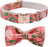 Elegant Dog Collar with Bow, Cotton & Webbing, Adjustable Bowtie Collar for Small Medium Large Dogs