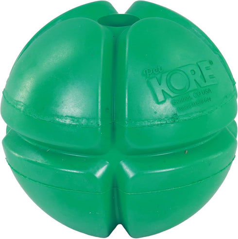 PetKORE 2.5", : FloTex Ball - Medium - Green, Dog Toy, Proprietary Rubber, Patented Open Airflow Grooves