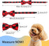 Segarty 6 PCS Dog Bow Tie, Holiday Grooming Bulk Bows for Pet Puppy Photography, Cute Plaid Patterned Gift