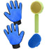 GJEASE Cat Grooming Glove Brush - Self-Cleaning Slicker for Short and Long Haired Pets, Removes Loose Hair (Green)