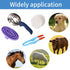 PHLYSFZ 4 Set Curry Comb Kit, Ring Curry Comb, Rubber Brush, Tear Stain Wipe Brush for Horses, Dogs, Goats, Cattle