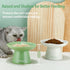 Elevated Cat Bowls - Wide Shallow 6.1" Ceramic Raised Food Bowls, Anti Vomiting, Perfect for Flat Faced Cats