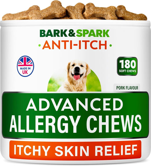 BARK&SPARK Omega 3 for Dogs - 180 Fish Oil Treats for Dog