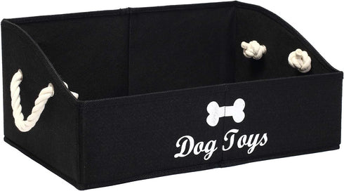 Morezi Large Dog Toy Bin - Puppy Shallow Toy Baskets for Dog Toy Storage, Perfect for Living Room, Playroom, Closet