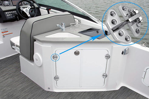 Heavy Duty Long Reach Marine Hatch Hinge 316 Stainless Steel with Removable Pin 2.75" x 2.6" (1PC)