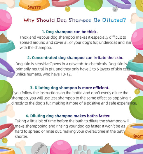 4 Pack Pet Shampoo Dilution Bottles - Mixing Bottles for Concentrated Dog Shampoo and Conditioner