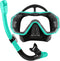 Snorkeling Gear Set - Anti-Fog Mask, 3-Piece Dry Top Snorkel with Panoramic View, Food Grade Silicone