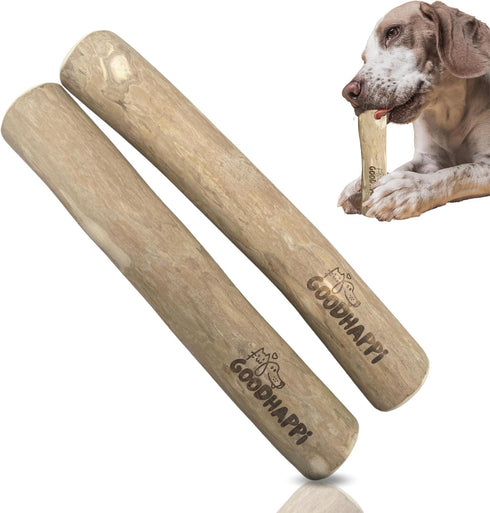 Safe Natural Coffee Wood Dog Chew - Durable Chew Toys for Puppies 0-6 Months, Pack of 2 PCS, Perfect Teething Stick