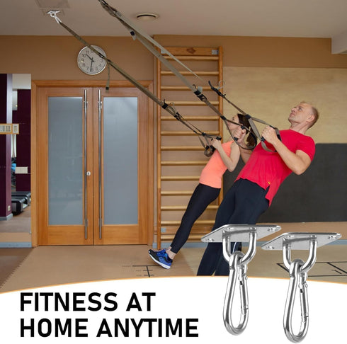 Wall Mount Workout Anchors with Hook, 3PCS Space Saving Equipment for Resistance Bands and Suspension Training