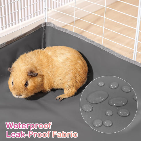 Chinchilla 24" 48") Funfurry Waterproof Guinea Pig Cage Liner,Washable Tarp Bottom Base,Cage Liners for Small