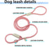 Durable Slip Lead, 5 FT Adjustable Dog Training Leash, Strong Nylon Rope for Large Medium Small Dogs, Pink