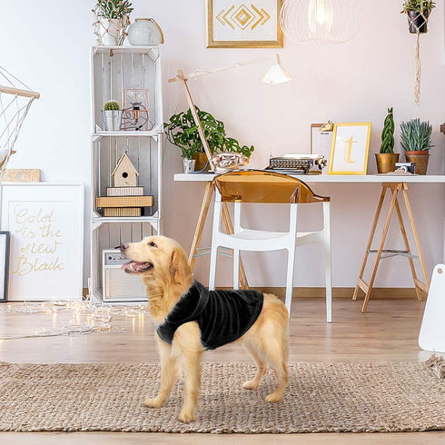 EXPAWLORER Dog Hoodie Fleece Sweater Vest, Hooded Dog Sweatshirt, Warm Cozy Puppy Clothing for Small Medium Large Dogs