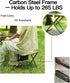 Shrandi 13-Inch 265 LBS Commuting, Pocket Chair Purse Portable Folding Stool Made of Alloy Frame & Oxford Seat
