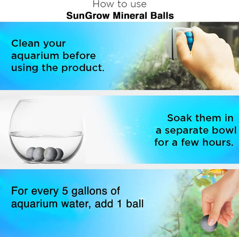 SunGrow Betta Balls, Water Conditioner with Beneficial Elements for Tropical Fish, 10 Pcs per Pack