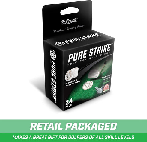 GoSports Golf Pure Strike Training Discs 24 Pack - Eliminate Thin Shots!