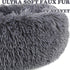 otoez Kitten Puppy Bed - Extra Small Round Dog Cat Bed, Anti Anxiety Plush, Washable (15.7", Dark Grey)