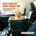 Carver Park Center Console Dog Seat for Small Dogs & Cats | Pet Car Seat with Safety Strap & Cushion | Portable Middle