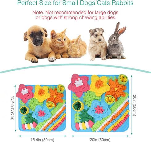 15.4 15.4'' ORIA Snuffle Mat for Dogs, x Slow Feeder Mat for Mental Stimulation, Foraging Training & Anxiety Relief