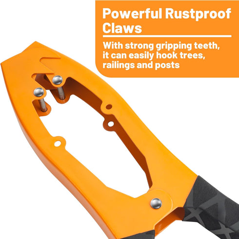 Kayak Anchor Grip with 16.4ft Paracord, Brush Gripper for Canoe, Boat, Fishing, Camping - Orange Kayak Accessories