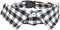 Cotton Dog Collar with Bowtie, Comfortable Adjustable Lapel Design for Small Medium Large Pets (Black White, L 14-22in)